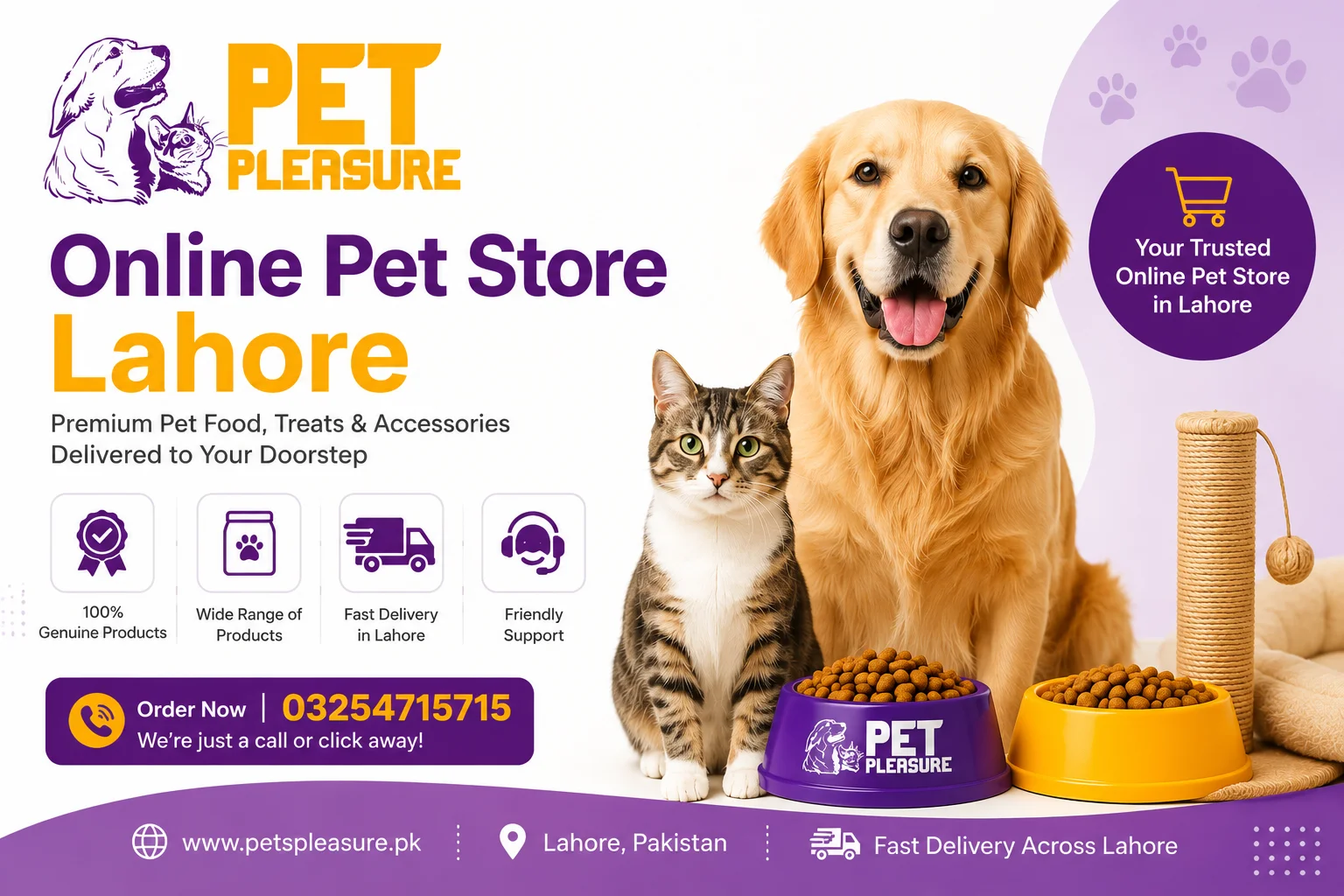 Online Pet Store Lahore – Premium Pet Food & Accessories | Pets Pleasure