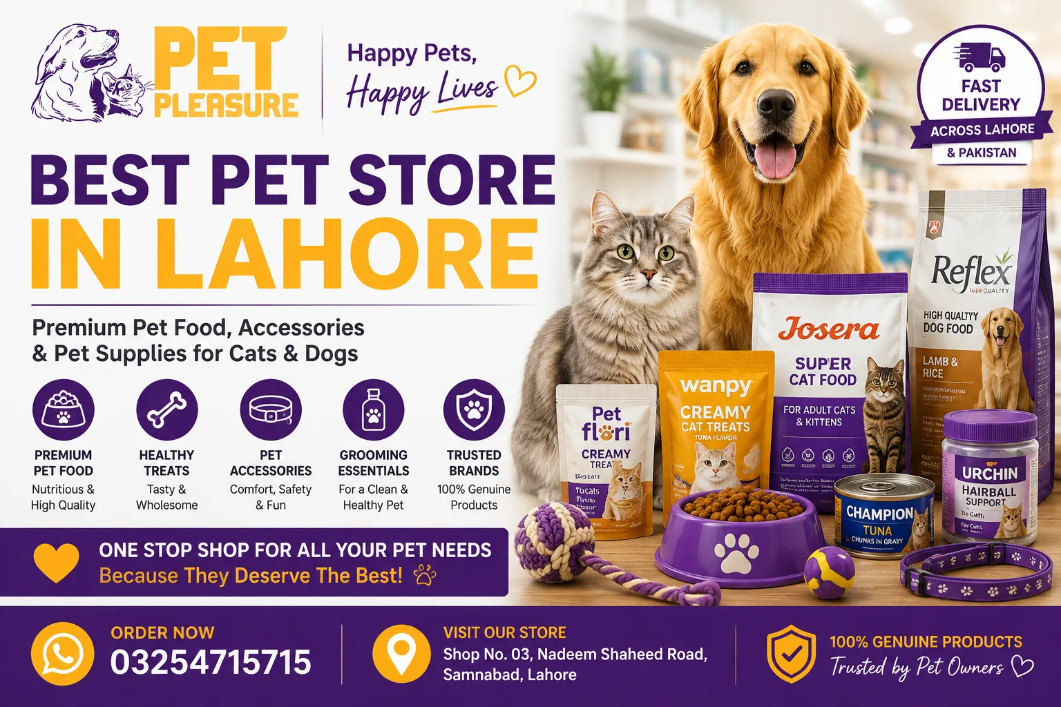 Best Pet Store in Lahore | Premium Pet Food, Accessories & Pet Supplies | Pets Pleasure