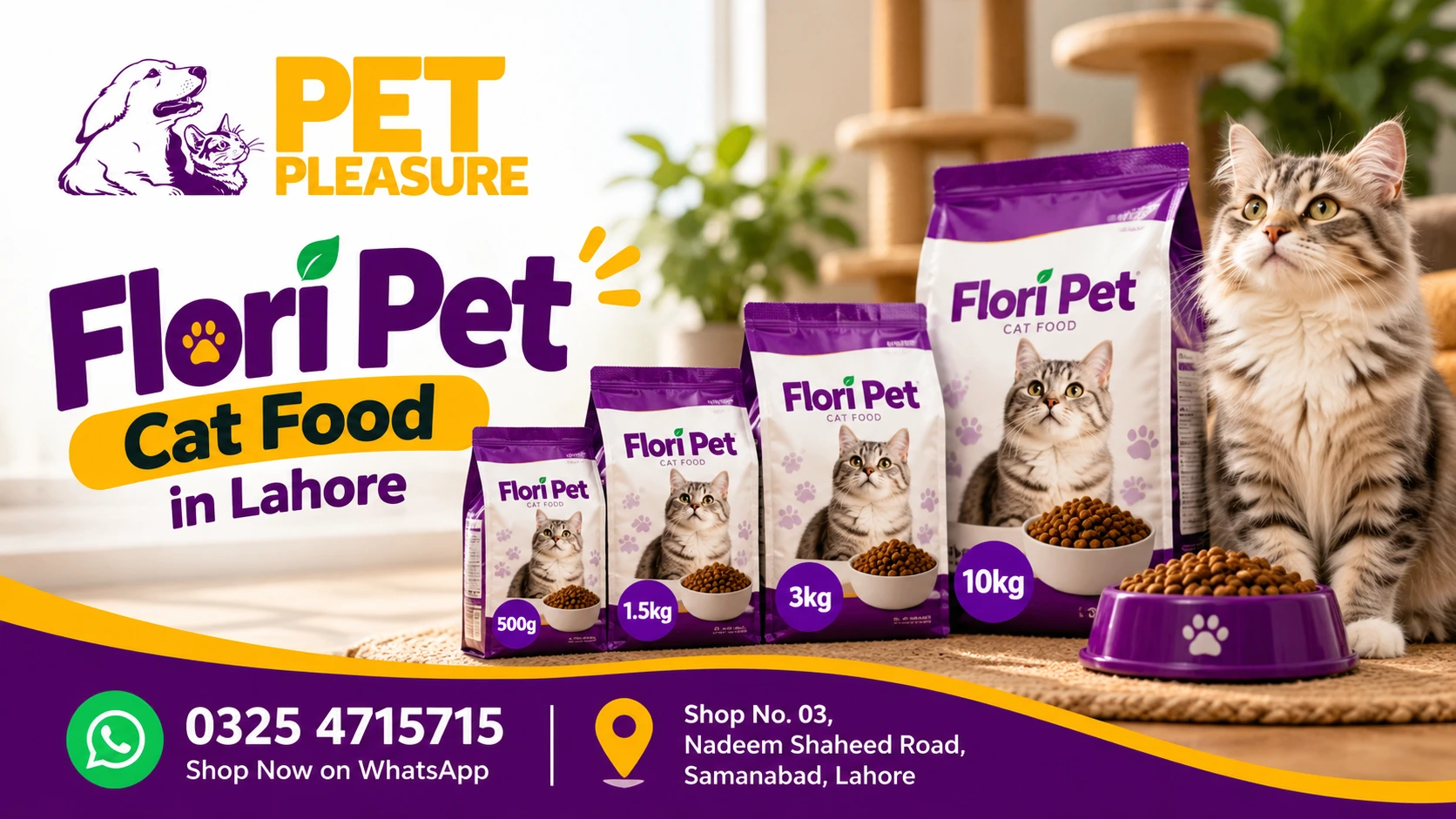 Flori Pet Cat Food in Lahore