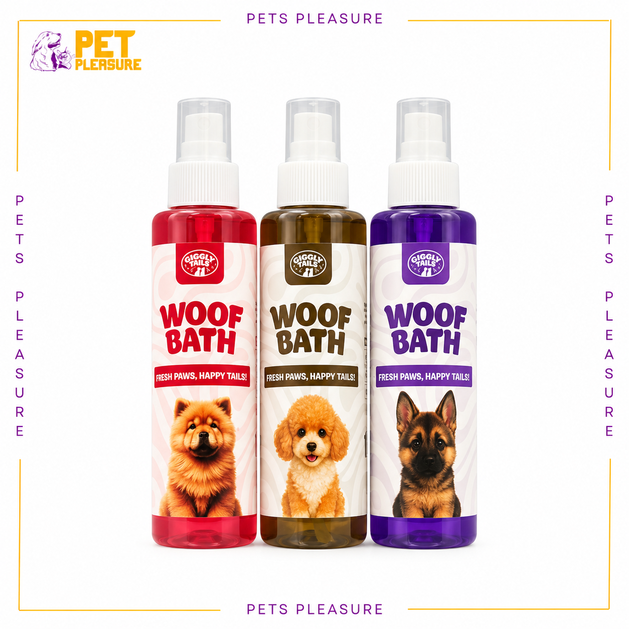Giggly Tails Woof Bath Dry Bath for Dogs